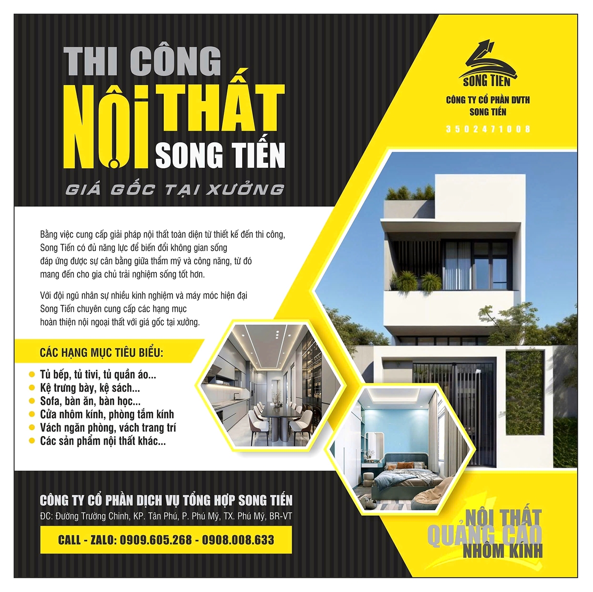 THI CÔNG NỘI THẤT TẠI BÀ RỊA VŨNG TÀU